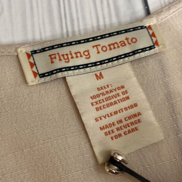 Boho Bell Sleeve Tassel Tie Peasant Shirt - Picture 4 of 7